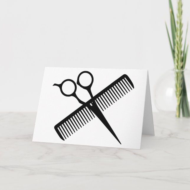 Scissors and Comb Card (Front)
