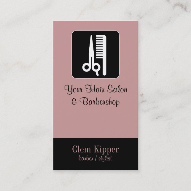 Scissors and Comb Hair Biz Business Card (Front)