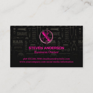 Scissors and Comb Logo   Barber Business Card