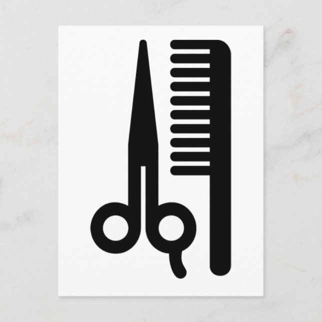 Scissors and Comb Postcard (Front)