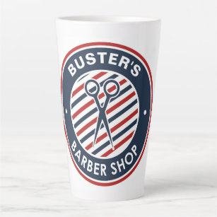 Scissors Barber Logo Personalise Latte Mug