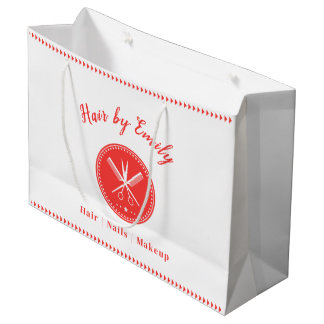 Scissors & Comb Salon Elegant Modern Custom Large Gift Bag