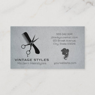 Scissors Comb   Woman’s Hair   Beauty Salon Business Card