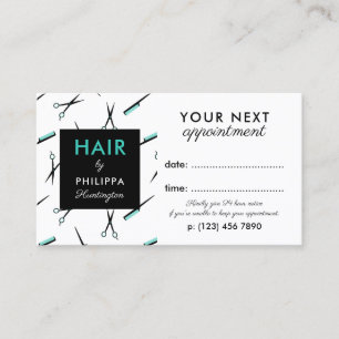 Scissors & Combs Hair Stylist Appointment Card