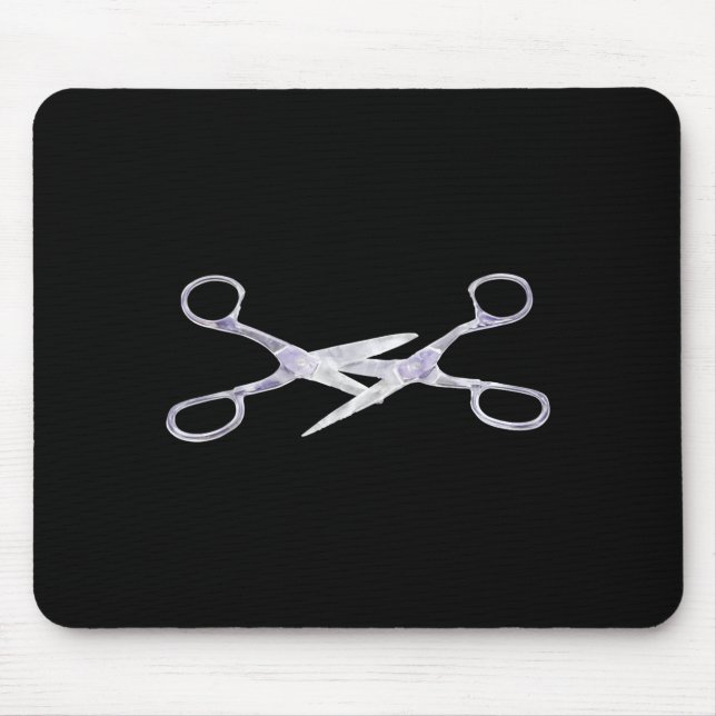 Scissors cut scissors  mouse mat (Front)