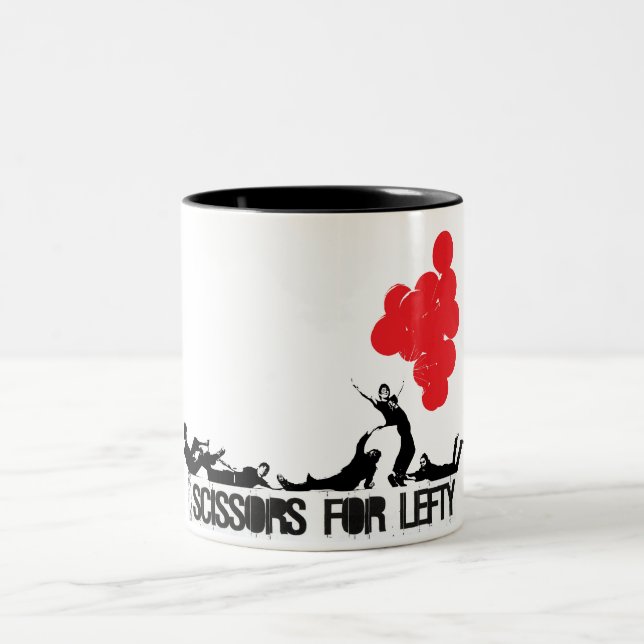 Scissors for Lefty Two-Tone Coffee Mug (Center)