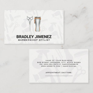 Scissors Hair Clippers Appointment Card