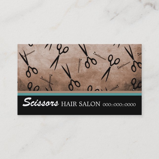 Scissors Hair Salon Business Card (Front)