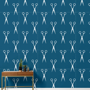 Scissors Hair Stylist Pattern Wallpaper