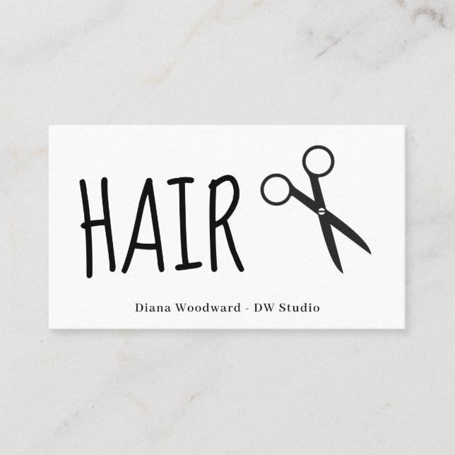 Scissors Hairdressers Business Card (Front)