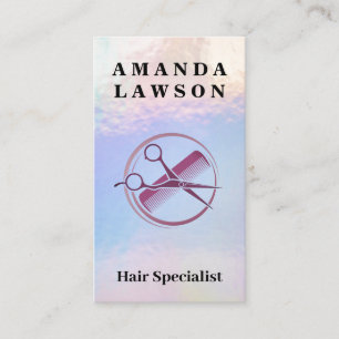 Scissors   Iridescent Shimmer   Hair Stylist Business Card