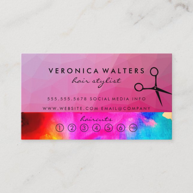 Scissors | Loyalty | Colourful Background Card (Front)