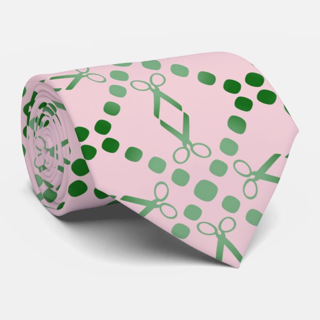 Scissors Pattern Tie (Rolled)