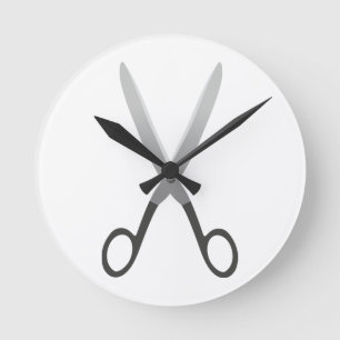 Scissors Round Clock