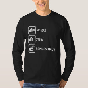 Scissors Stone Reinschauaut Finger Circle Hand St T-Shirt