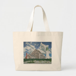 Scituate Lightkeeper's House Large Tote Bag