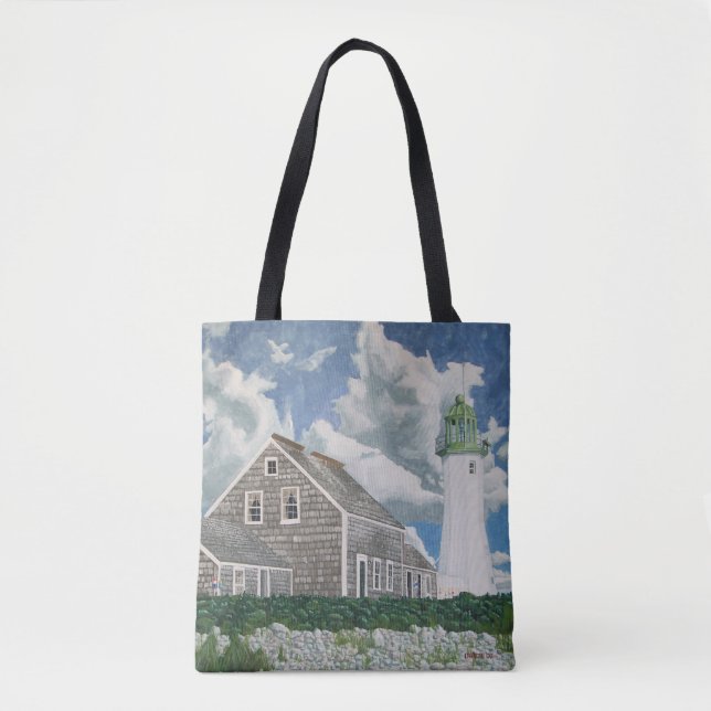Scituate Lightkeeper's House Tote Bag (Front)