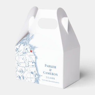 Scituate Massachusetts Wedding Map Elegant Favour Box