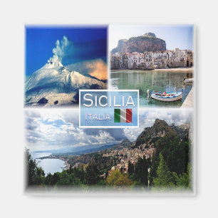 SCL004 SICILY Mosaic, Italy, Fridge Magnet