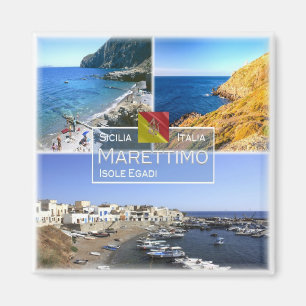 SCL008 MARETTIMO ISLAND - Mosaic - Sicily - Fridge Magnet