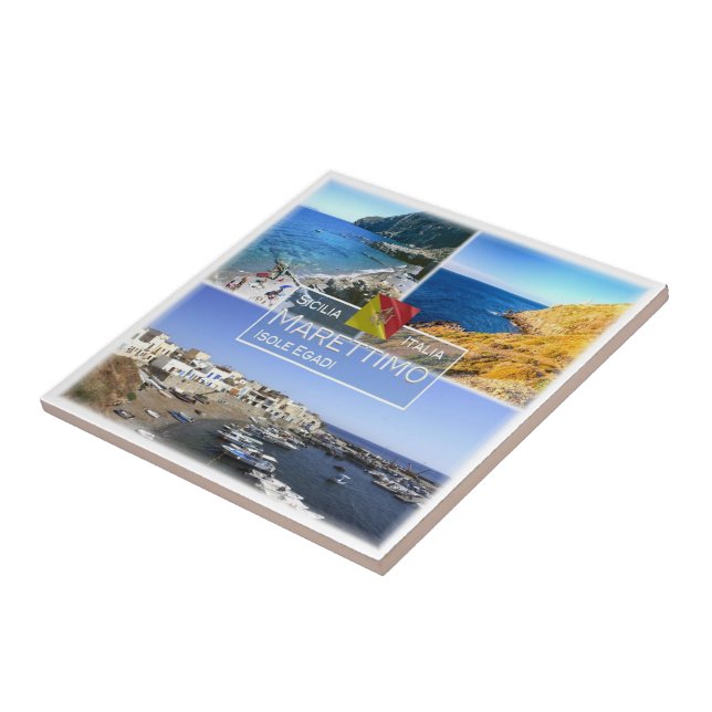 SCL008 MARETTIMO ISLAND, Mosaic, Sicily, Tile (Side)