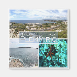 SCL014 PLEMMIRIO, Mosaic, Sicily, Fridge Magnet