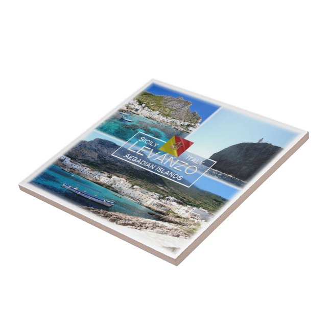 SCL020 LEVANZO ISLAND, Mosaic, Sicily, Tile (Side)