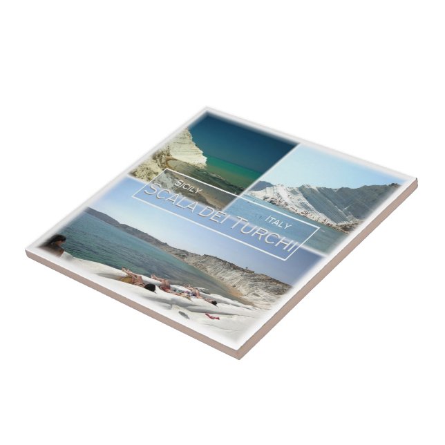 SCL022 SCALA DEI TURCHI, Mosaic, Sicily, Tile (Side)