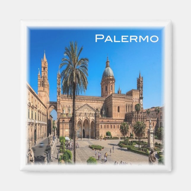 SCL030 PALERMO, Panorama, Sicily,  Italy Fridge Magnet (Front)