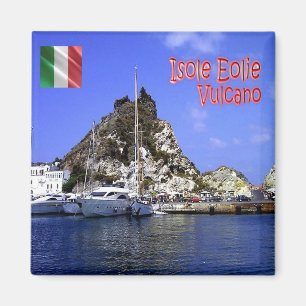 SCL035 AEOLIAN ISLANDS, Volcano, Sicily. Fridge Magnet