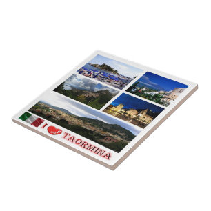 SCL059 TAORMINA, I Love, Mosaic Sicily, Tile