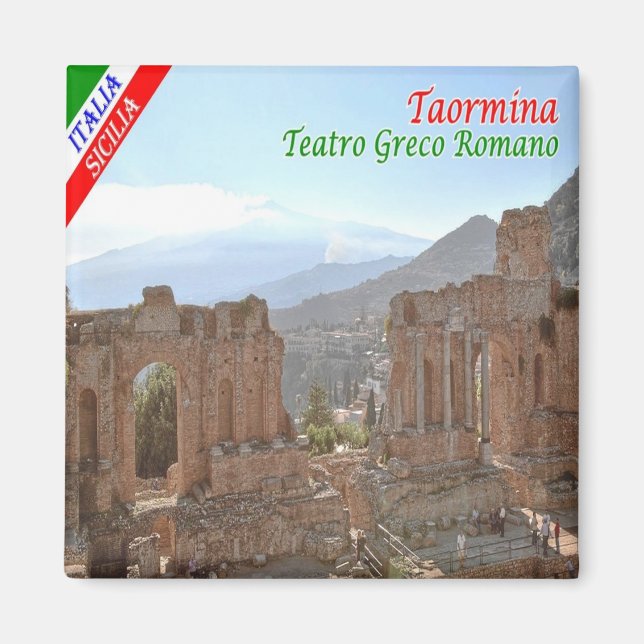 SCL065 TAORMINA, Sicily, Italy, Fridge Magnet (Front)