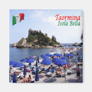SCL067 TAORMINA, Isola Bella, Sicily, Fridge Magnet