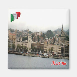SCL078 MESSINA Cityscape, Sicily, Italy, Fridge Magnet