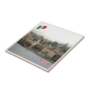 SCL078 MESSINA Cityscape, Sicily, Italy, Tile