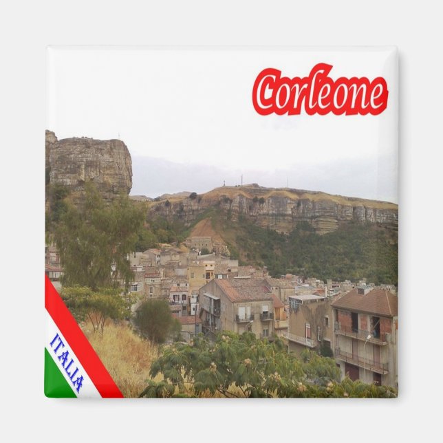 SCL080 CORLEONE, Sicily, Italy, Fridge Magnet (Front)