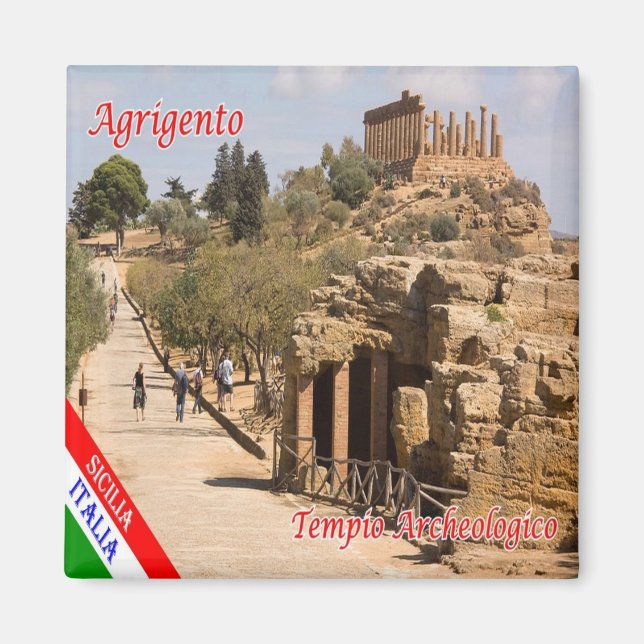 SCL093 AGRIGENTO - Temple Archaeological - Fridge Magnet (Front)