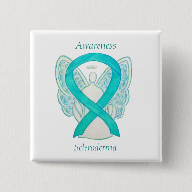 Scleroderma Angel Awareness Ribbon Pins (Front)