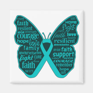 Scleroderma Awareness Butterfly Ribbon Magnet