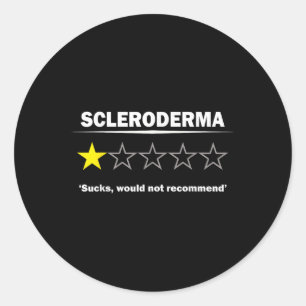 Scleroderma Awareness Humor One Star Rating Design Classic Round Sticker