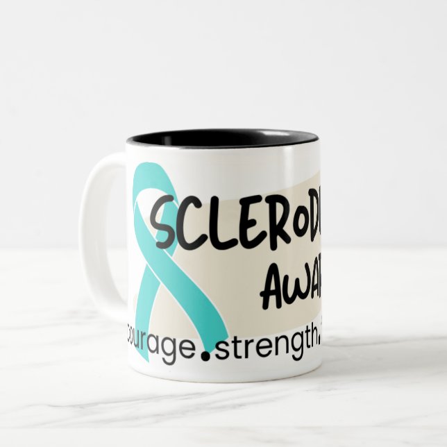 Scleroderma Awareness magnets Two-Tone Coffee Mug (Front Left)