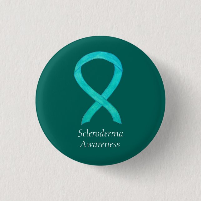 Scleroderma Awareness Ribbon Custom Pins (Front)