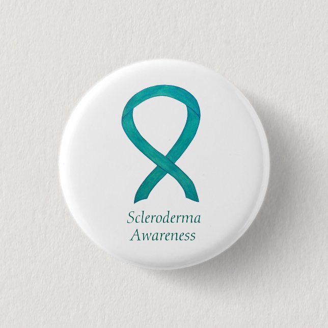 Scleroderma Awareness Ribbon Custom Pins (Front)