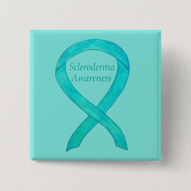 Scleroderma Awareness Ribbon Custom Pins (Front)