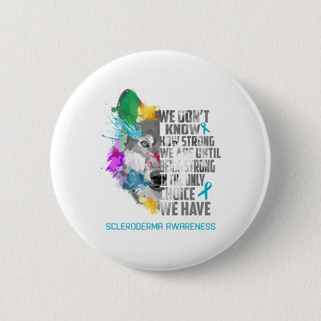 Scleroderma Awareness Ribbon Support Gifts 6 Cm Round Badge (Front)