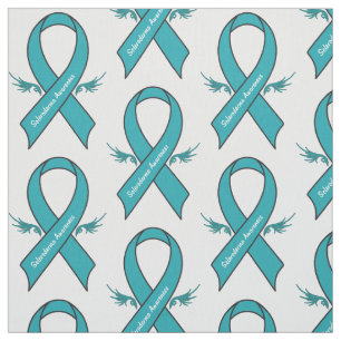 Scleroderma Awareness Ribbon with Wings Fabric