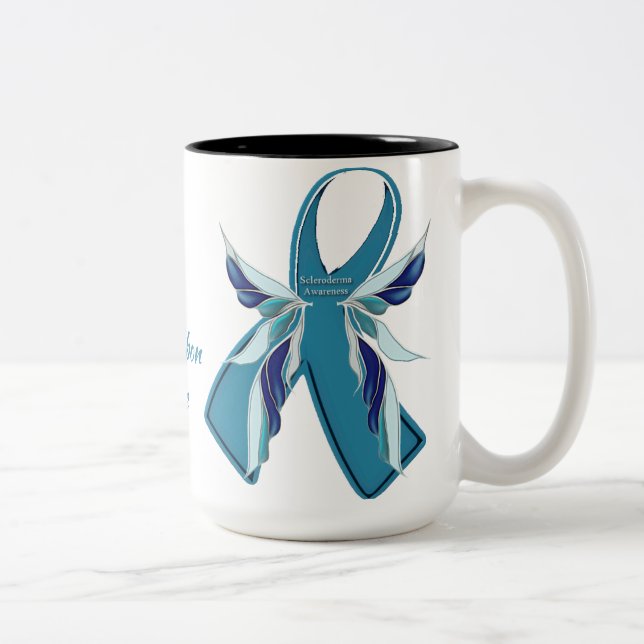Scleroderma Awareness Teal Ribbon Cause Mug (Right)