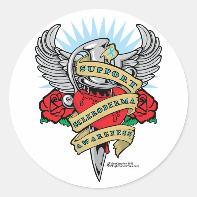 Scleroderma Dagger Classic Round Sticker (Front)