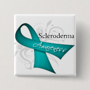 Scleroderma Disease Awareness Ribbon 15 Cm Square Badge
