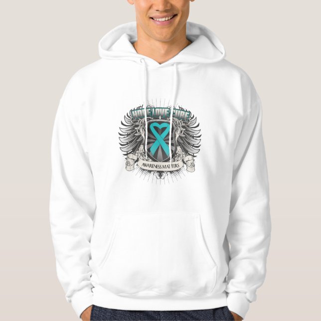 Scleroderma Hope Love Cure Hoodie (Front)